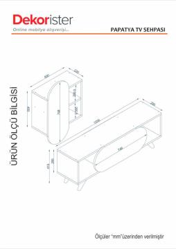 Dekorister Papatya Tv Ünitesi Beyaz-Ceviz