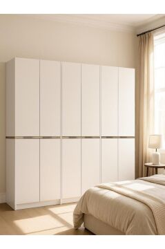 Dorpek Lias 6 Kapaklı Gardırop - 182 cm Y, 184 cm G - Genç Odası ve Yatak Odası Gardırop