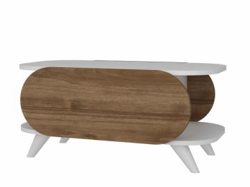 Dekorister Orkide Orta Sehpa Beyaz-Ceviz