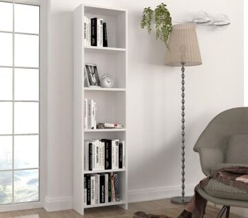 Cansu D 5 Raflı Kitaplık Beyaz