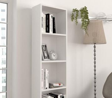 Cansu D 5 Raflı Kitaplık Beyaz