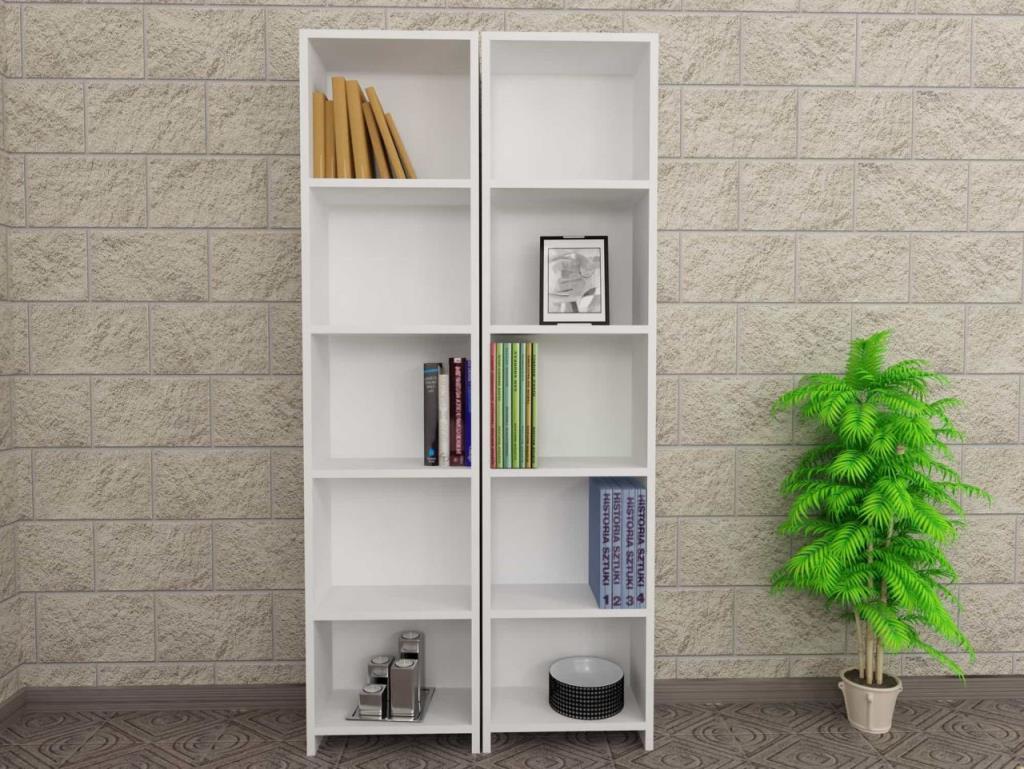 Dekorister Cansu DD 5 Raflı Kitaplık Beyaz