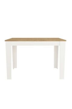 Dorpek Darlen Yemek Masası 110 cm 2-4 Kişilik Yemek Masası Beyaz - Safir