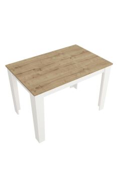 Dorpek Darlen Yemek Masası 110 cm 2-4 Kişilik Yemek Masası Beyaz - Safir