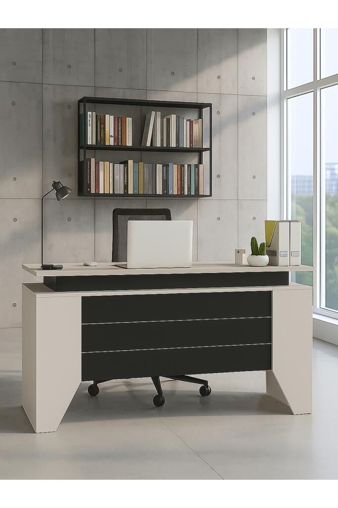 Dorpek Remida Ofis Masası Çalışma Masası Kumtaşı - Antrasit