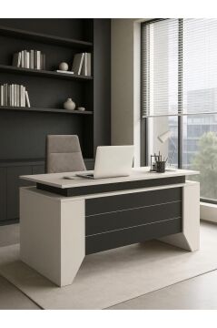 Dorpek Remida Ofis Masası Çalışma Masası Kumtaşı - Antrasit