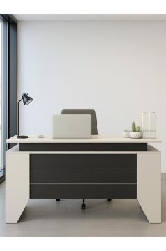 Dorpek Remida Ofis Masası Çalışma Masası Kumtaşı - Antrasit