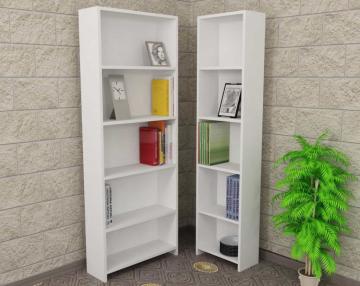 Dekorister Cansu GD 5 Raflı Kitaplık Beyaz