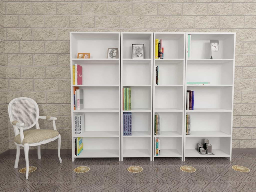 Dekorister Cansu GDDG 5 Raflı Kitaplık Beyaz