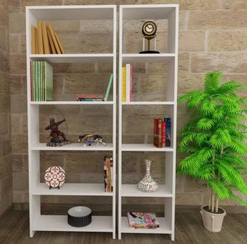 Dekorister Göksu GD 5 Raflı Kitaplık Beyaz