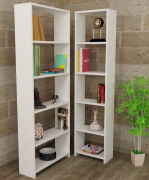 Dekorister Göksu GD 5 Raflı Kitaplık Beyaz
