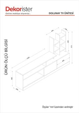 Dolunay Kitaplıklı Tv Ünitesi Beyaz